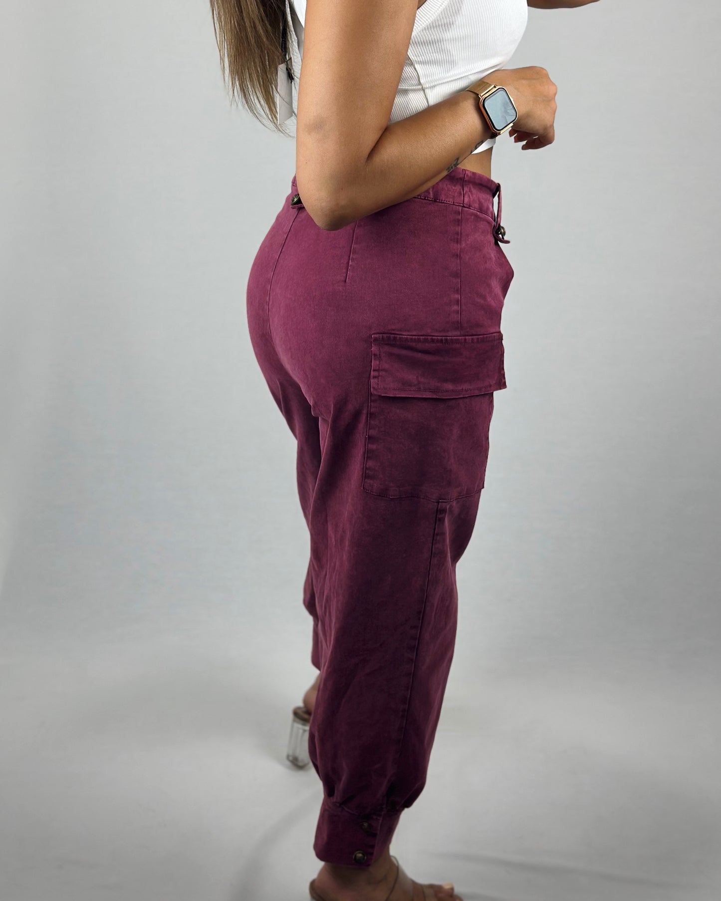 CONJUNTO DENIM BURDEOS