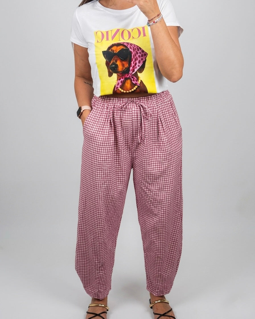 PANTALÓN VICHY PINK