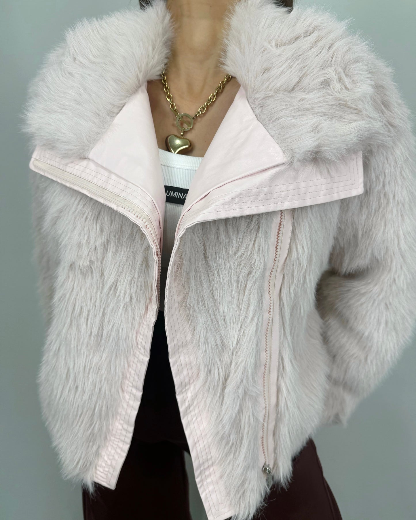 CHAQUETA PELO COMBI PINK