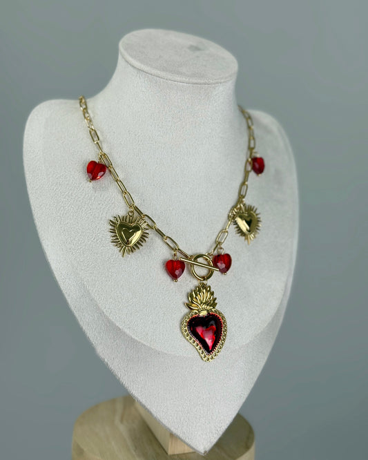 COLLAR CORAS RED