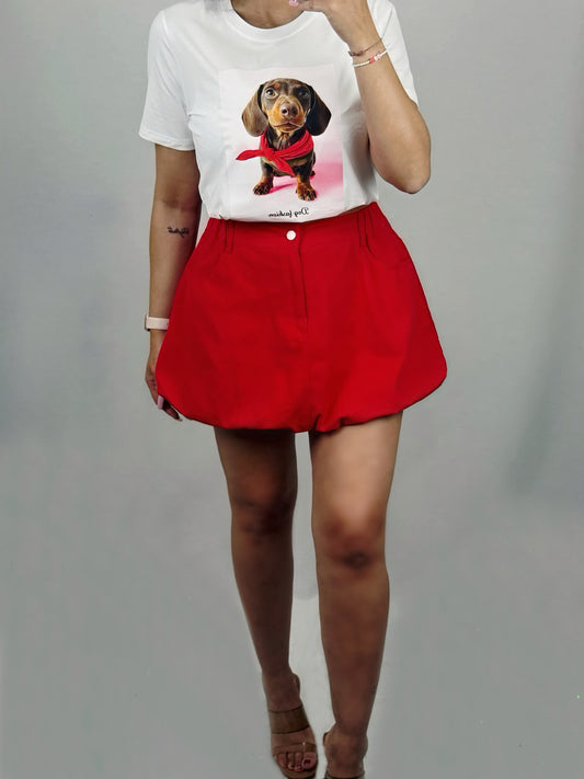 FALDA DENIM GLOB RED