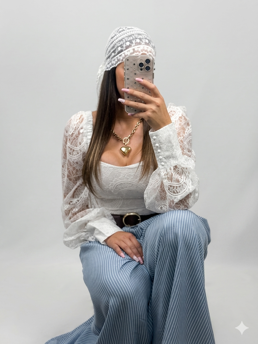 PAÑUELO ENCAJE WHITE