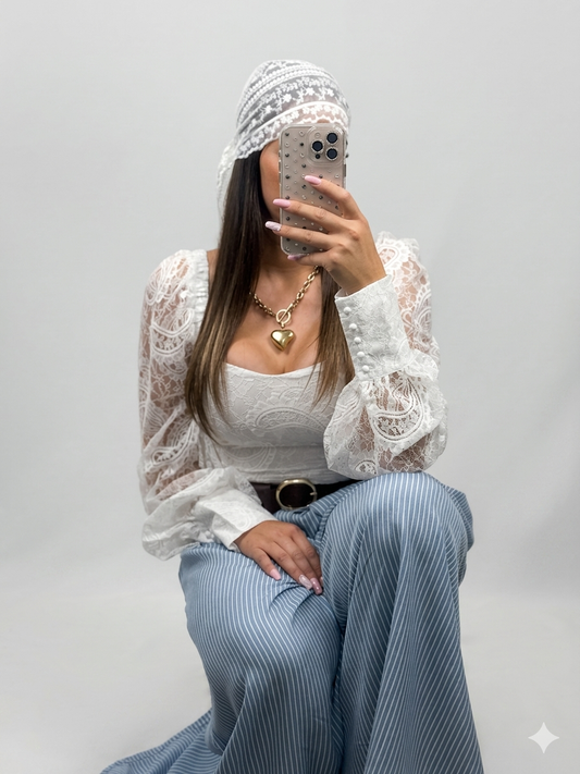 PAÑUELO ENCAJE WHITE