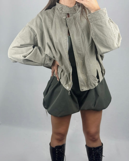 BOMBER DENIM VERDE