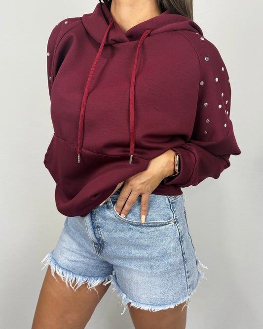SUDADERA CHAP BURDEOS