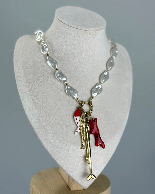 COLLAR FISH REDGOLD