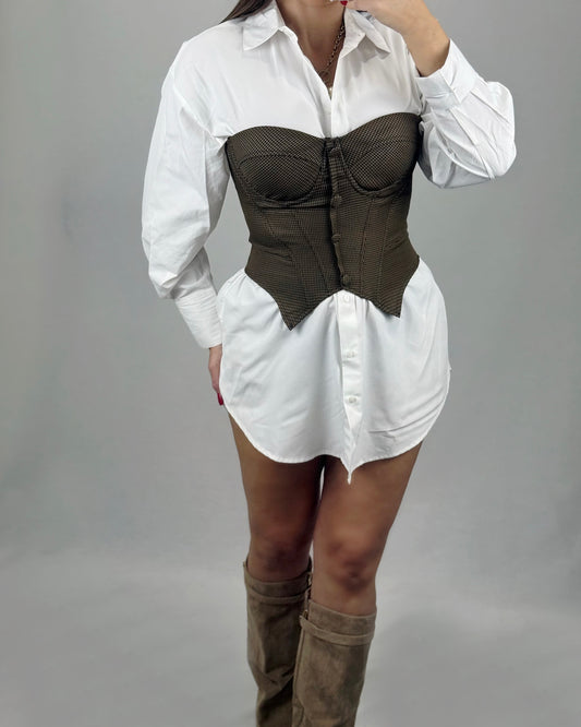 CORSET PATA GALLO CAMEL