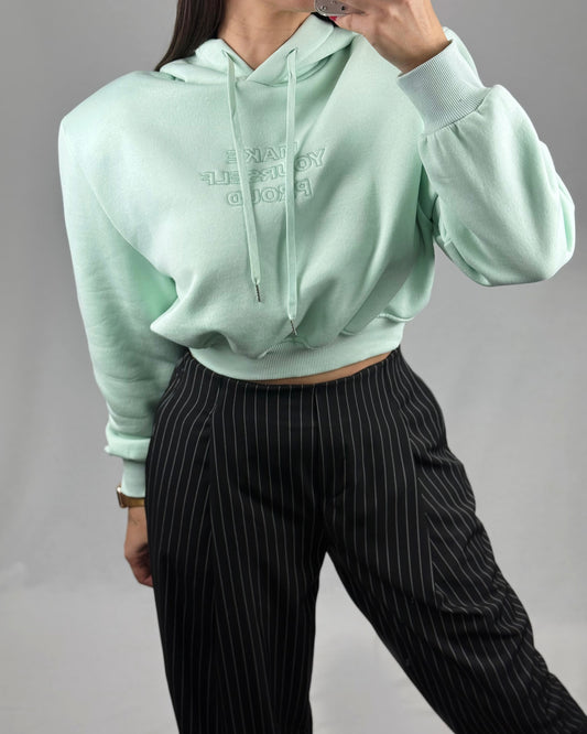 SUDADERA HOMBRERAS VERDE AGUA LUM