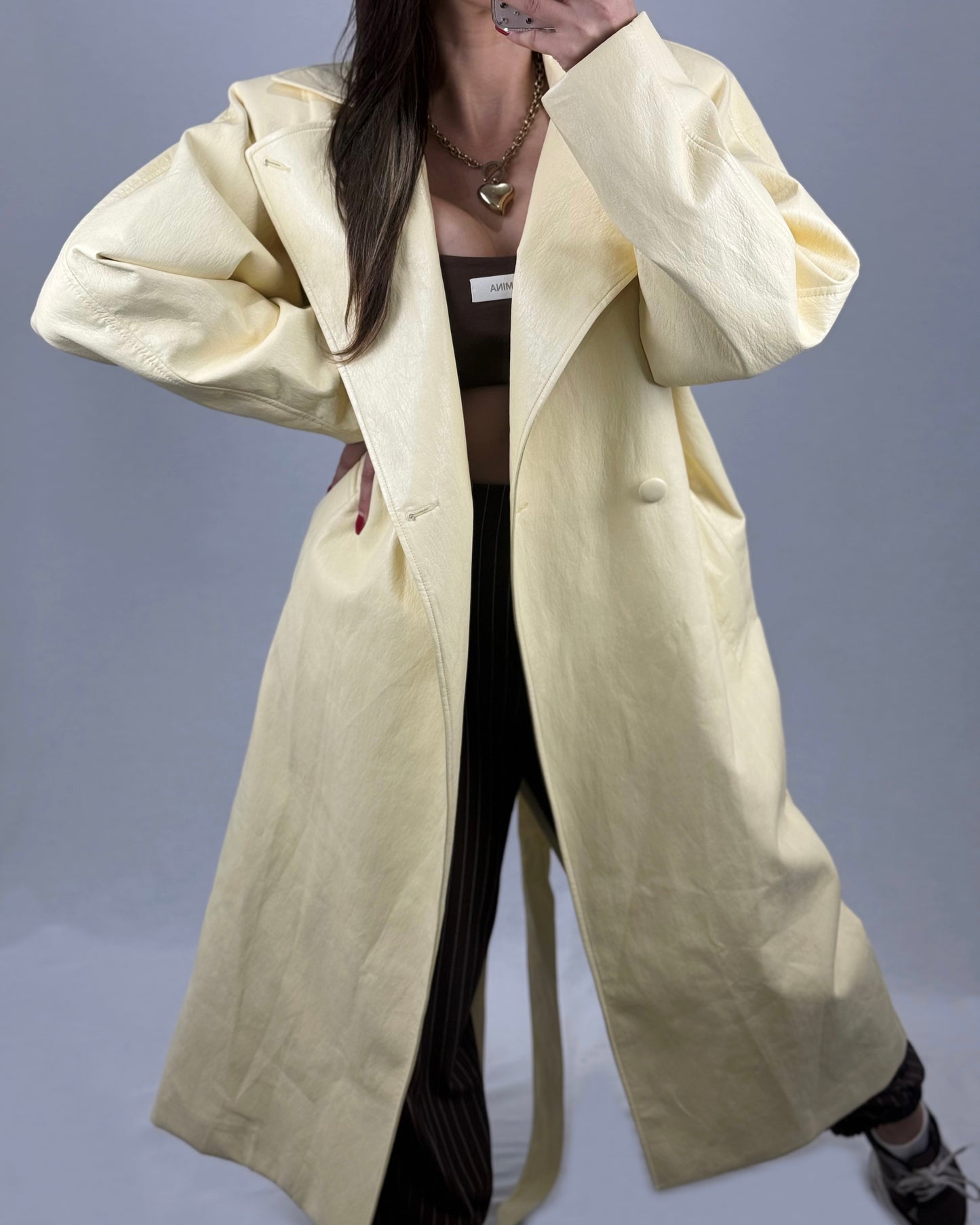 TRENCH POLIPIEL YELLOW LUM