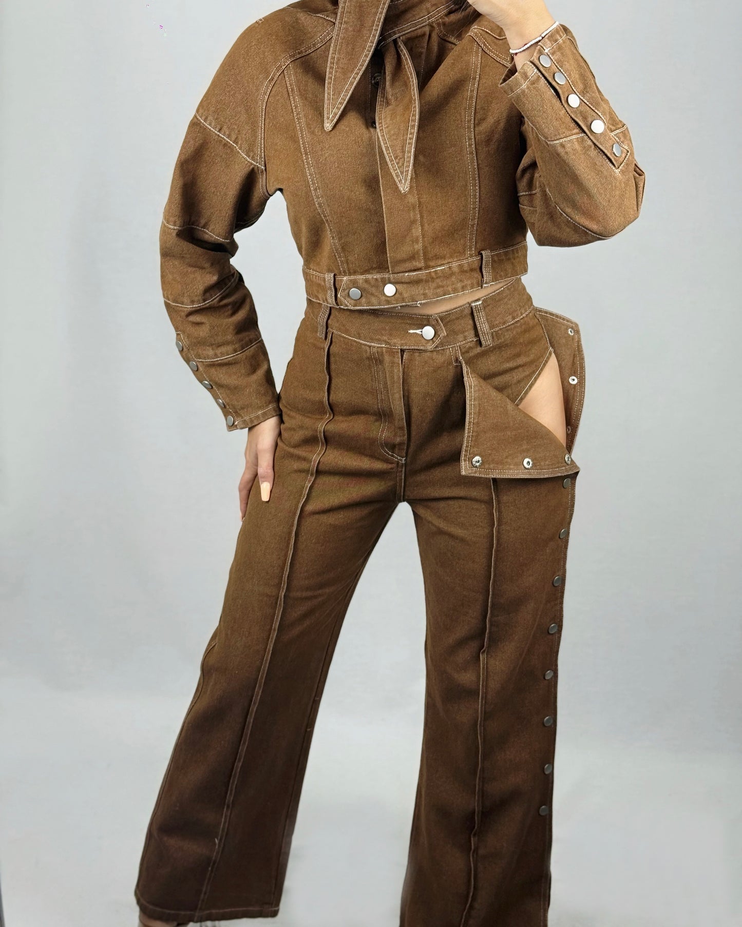 CONJUNTO LUXURY DENIM BRUN