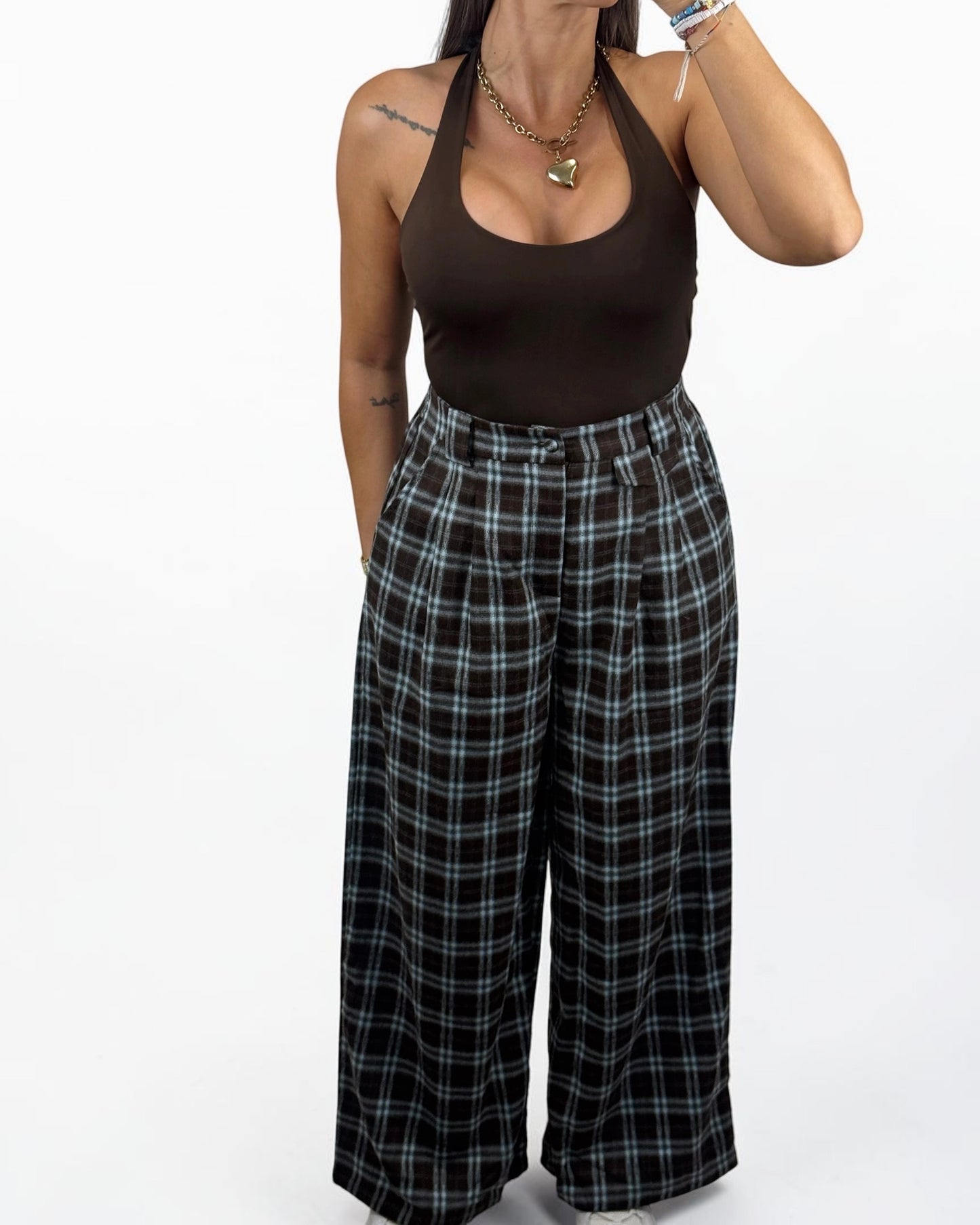 PANTALÓN CUADROS BLUEBROWN