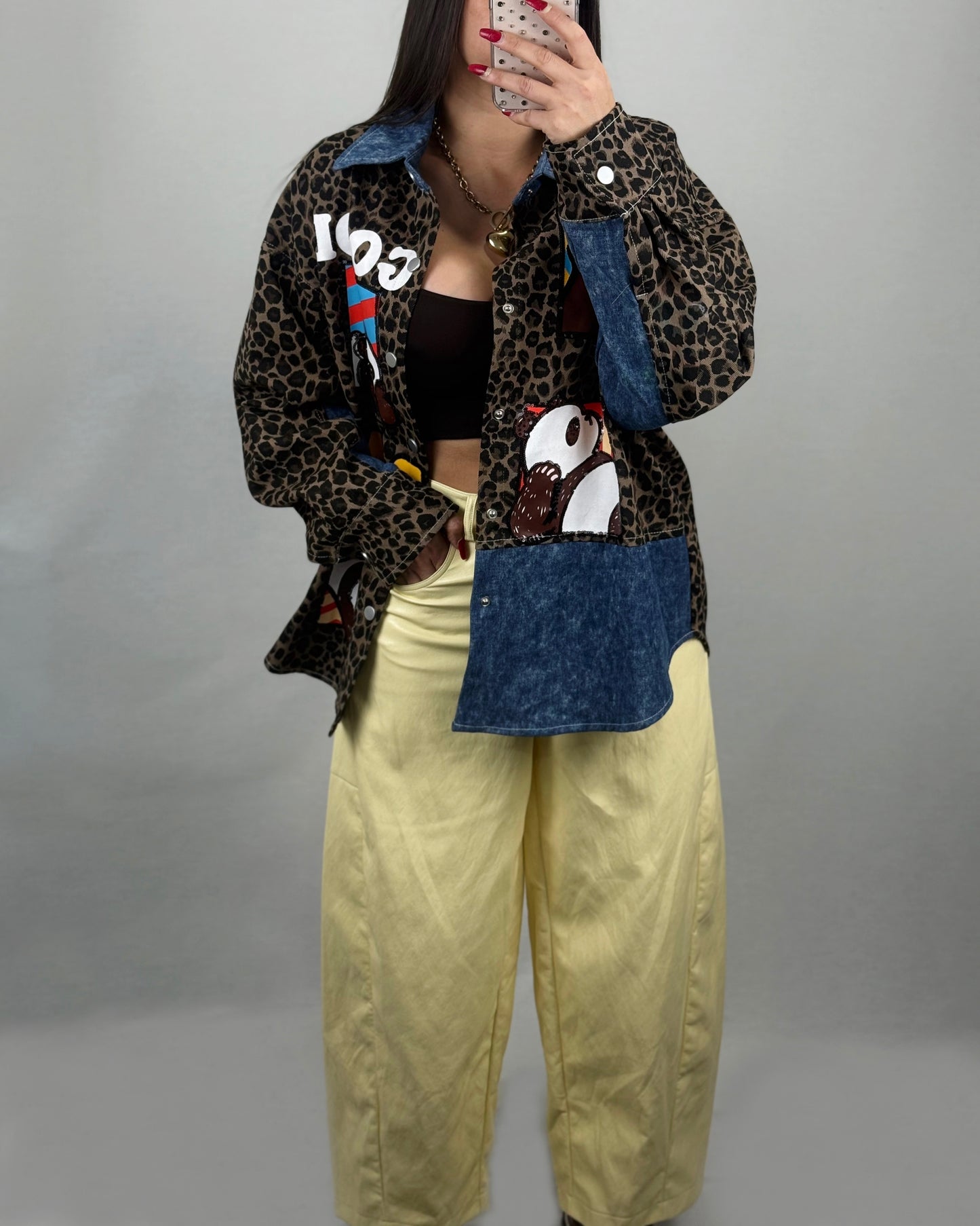 PANTALÓN POLIPIEL AMARILLO LUM