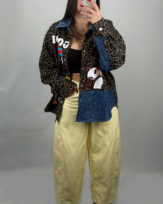PANTALÓN POLIPIEL AMARILLO LUM