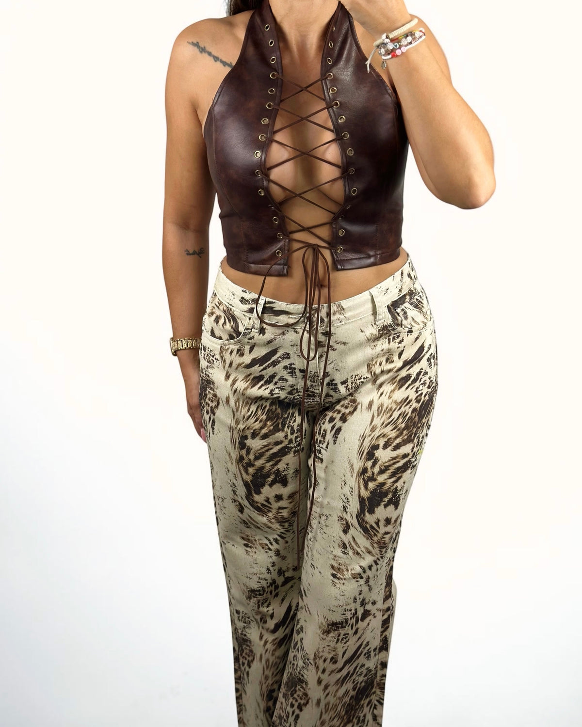 PANTALÓN DENIM LEO BEIGE