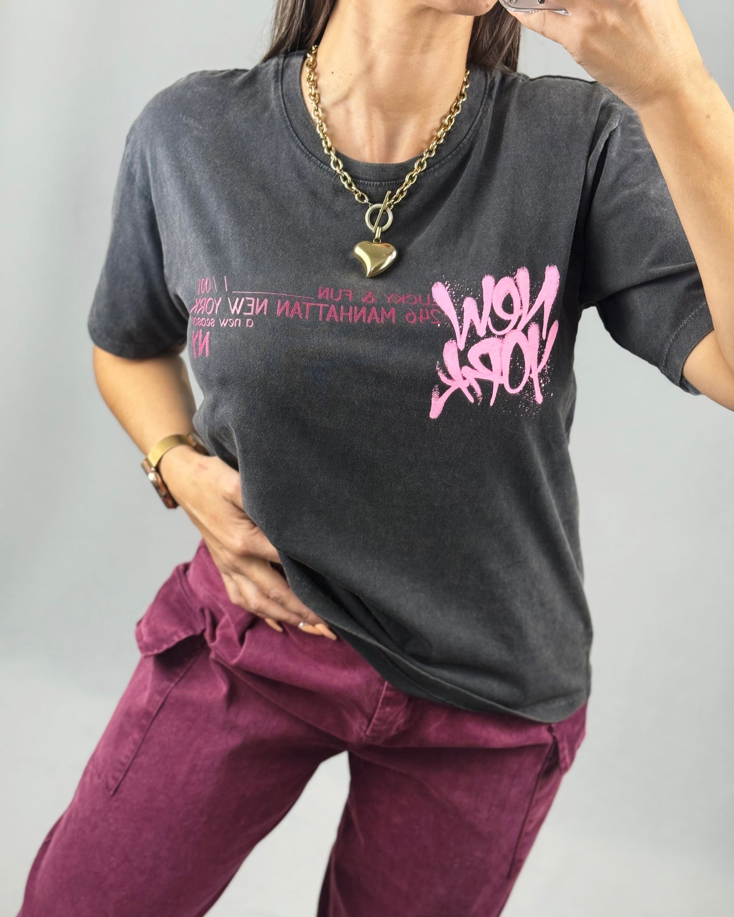 CAMISETA NEW YORK PINK