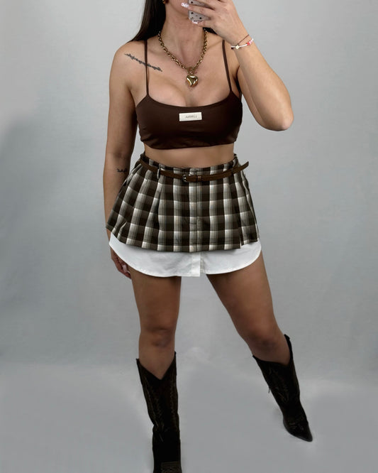 FALDA CAMISA MARRÓN LUM