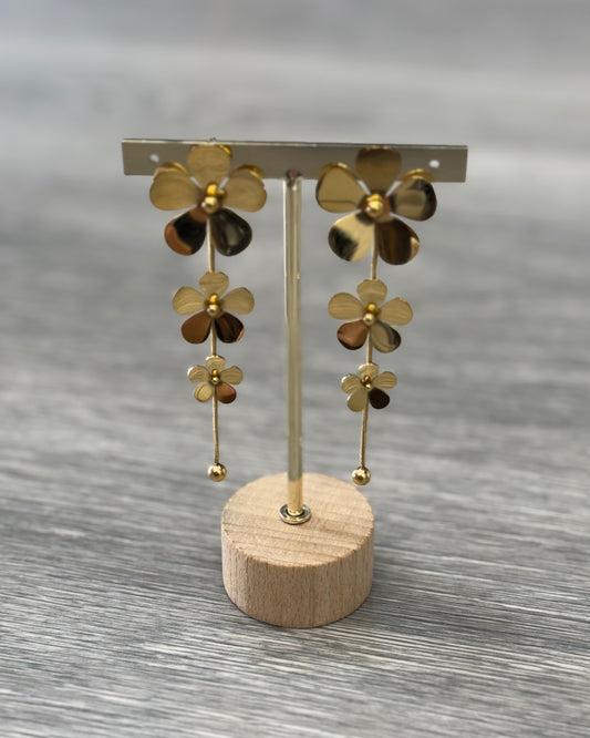 PENDIENTES FLORES GOLD