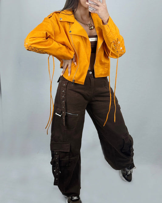 PANTALÓN CARGO DENIM CHOC