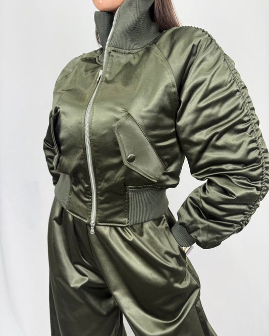 BOMBER SATINADA BICOLOR LUMINA