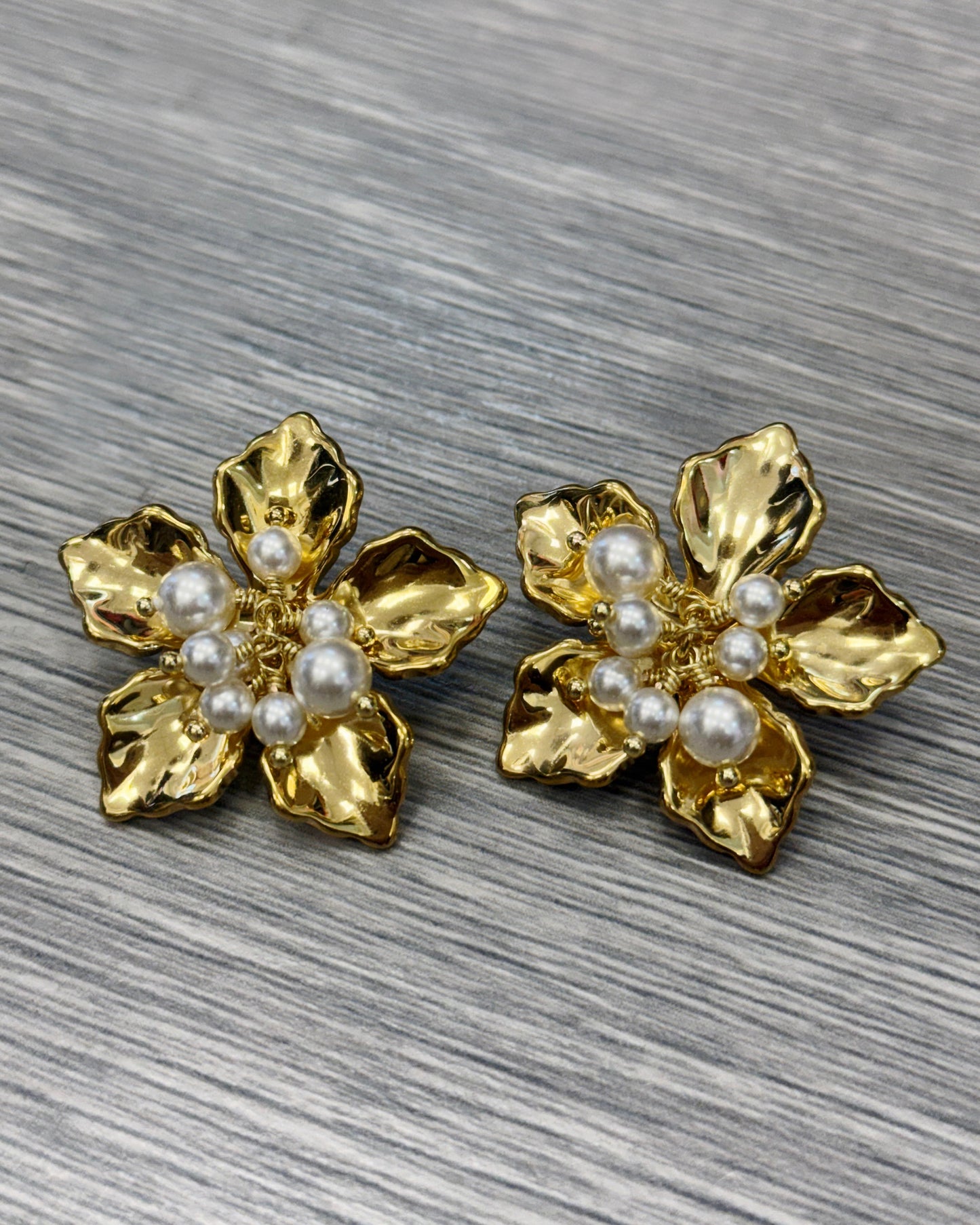 PENDIENTES FLOR PERLAS