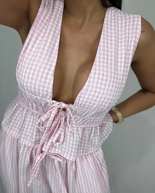 CONJUNTO VICHY PINK