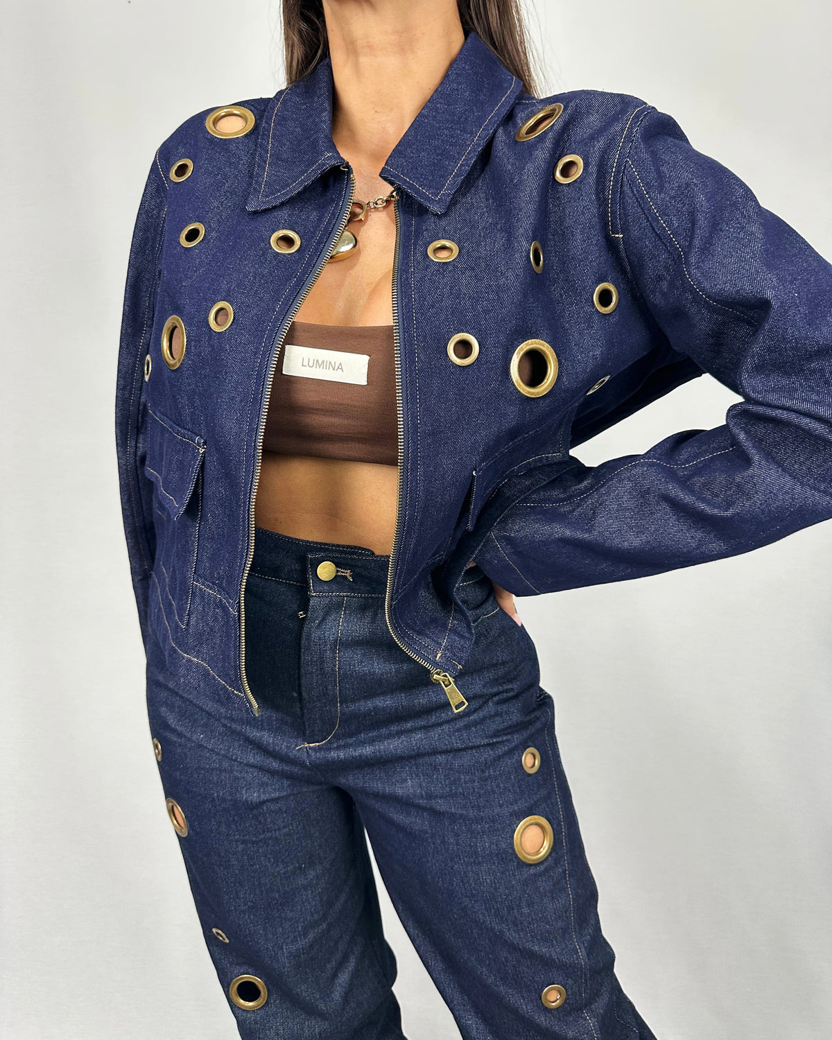 CHAQUETA DENIM HOLES