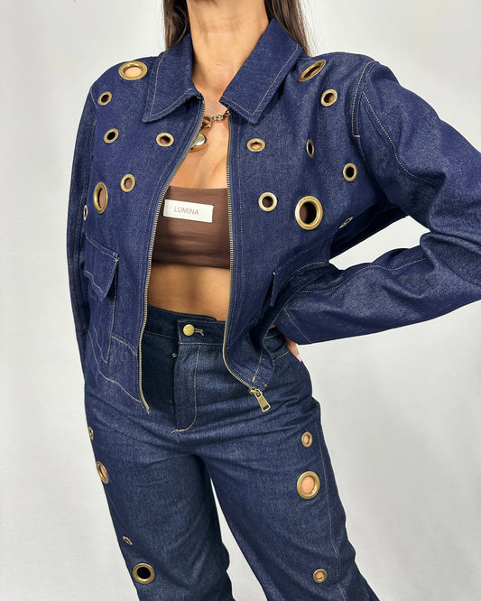 CHAQUETA DENIM HOLES
