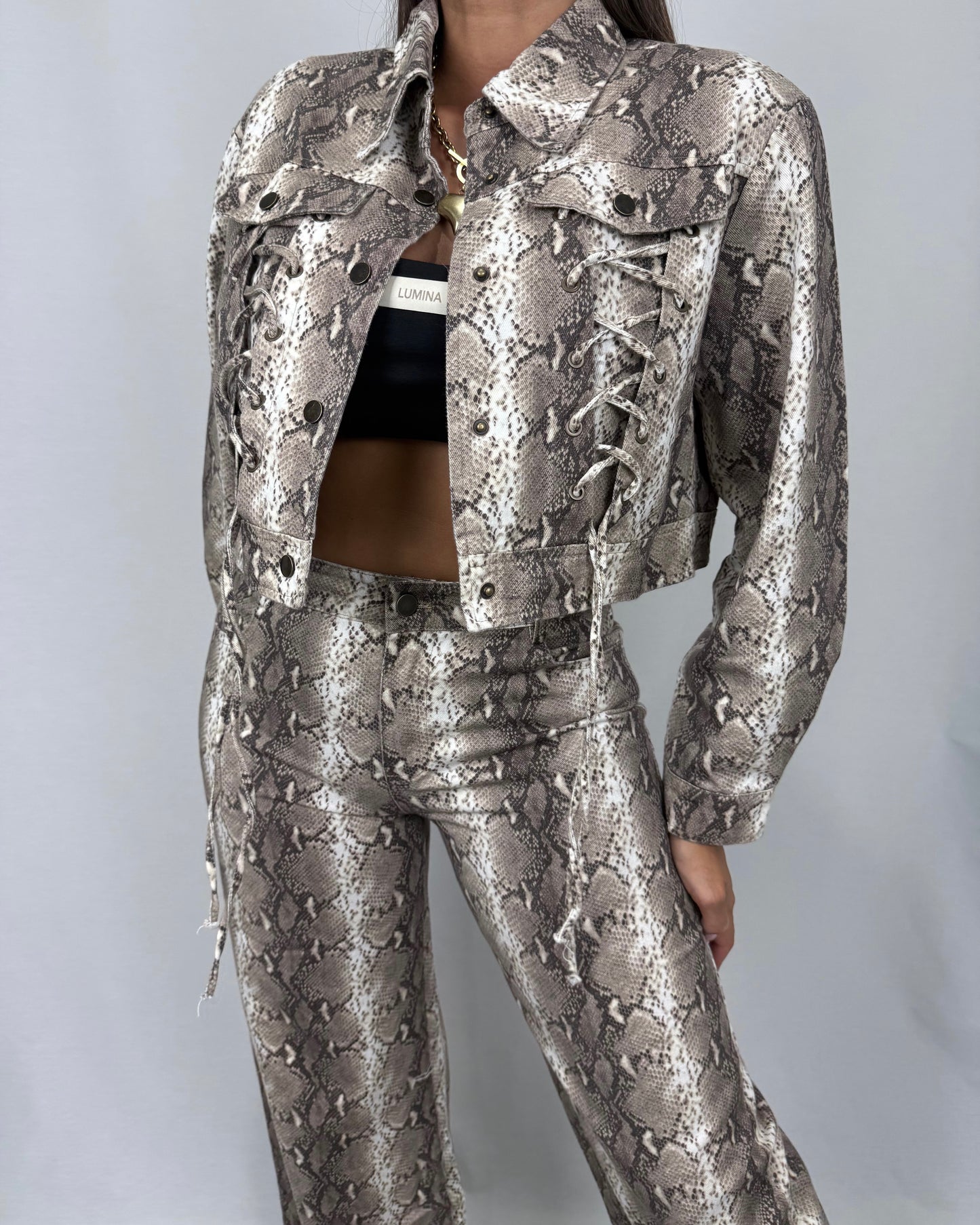 CHAQUETA DENIM SNAKE