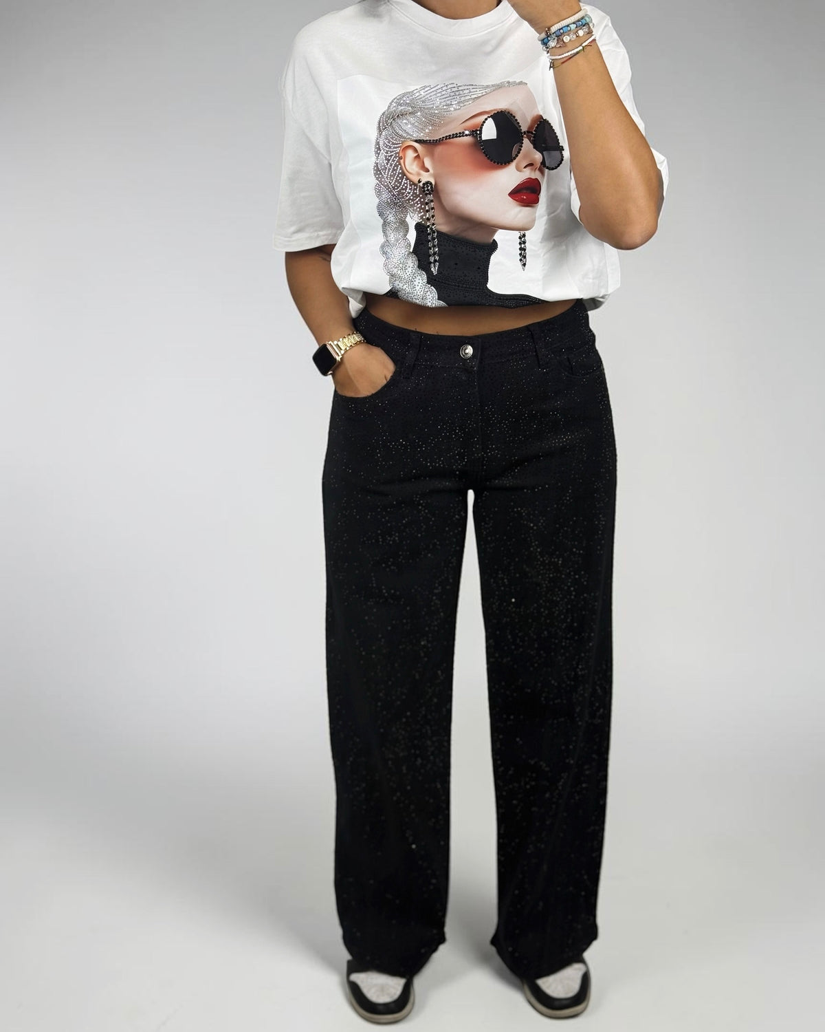 PANTALÓN STRASS BLACK