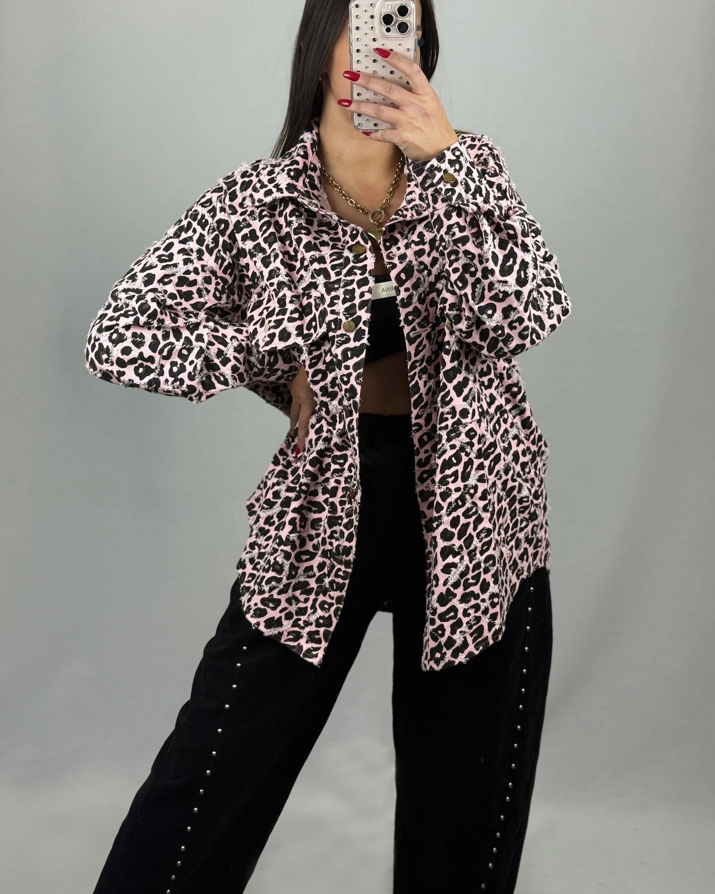 SOBRECAMISA DENIM LEO PINK