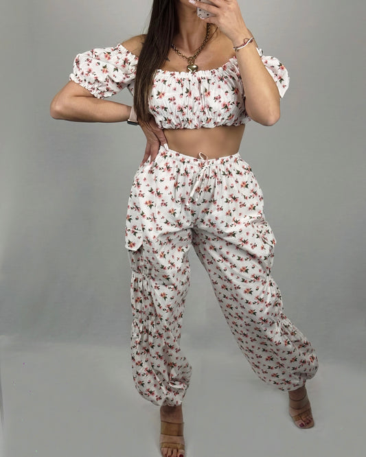 PANTALÓN FLORES FRUNCE LUM