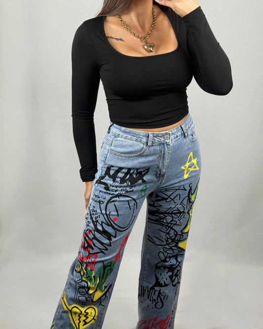 TOP LICRA FRÍA NEGRO