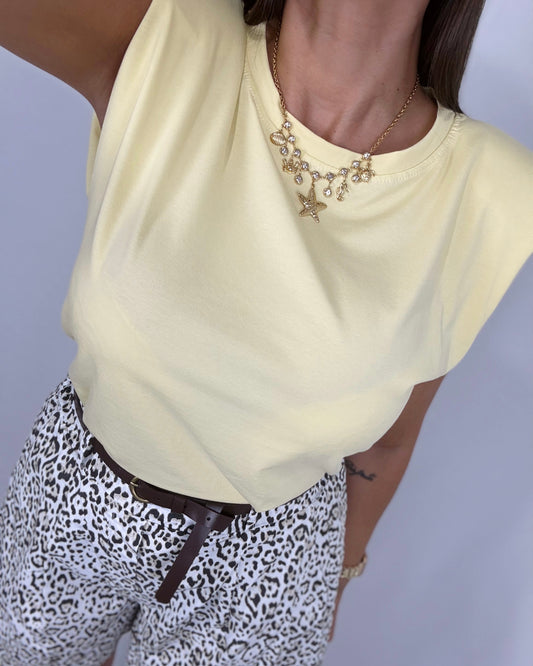 CAMISETA HOMBRERAS YELLOW