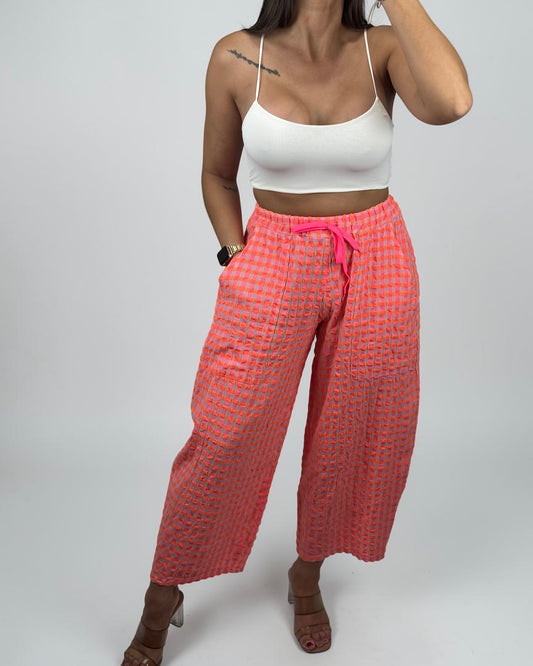 PANTALÓN CUADROS ORANGE