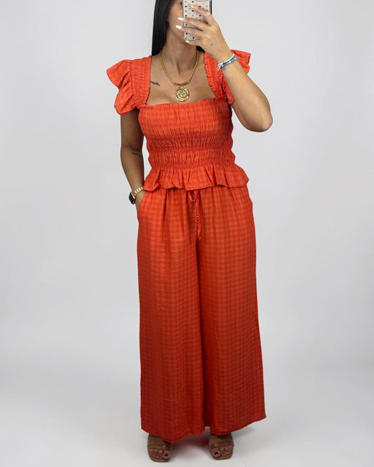 CONJUNTO VICHY ORANGE