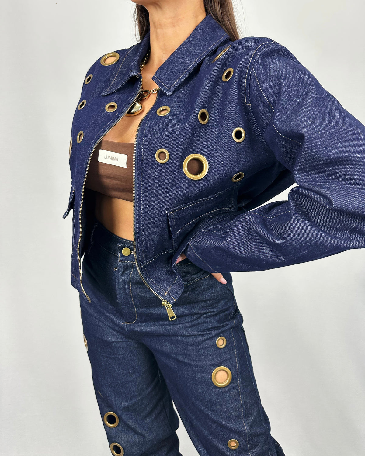 CHAQUETA DENIM HOLES
