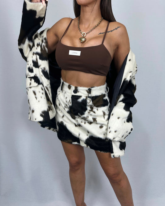FALDA COW PELO LUM