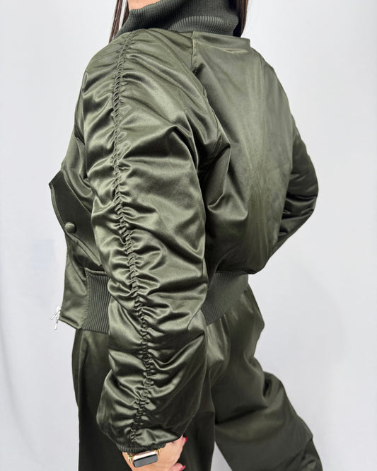 BOMBER SATINADA BICOLOR LUMINA