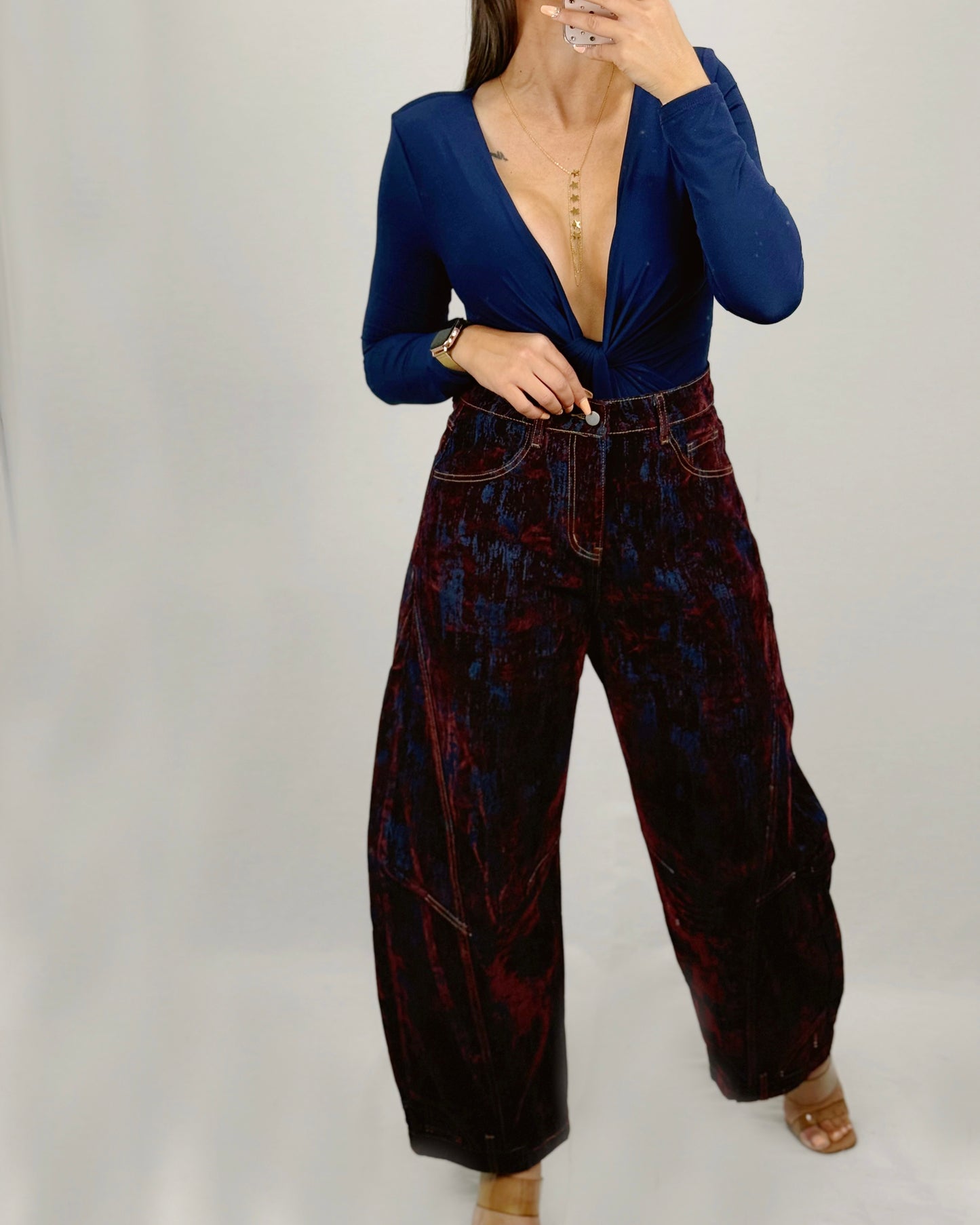 PANTALÓN BALLOON FLOCADO