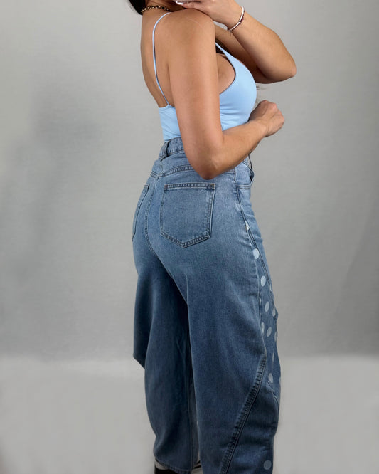 PANTALÓN DENIM LUNARES