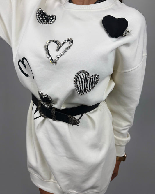 SUDADERA MAXI CORAZONES