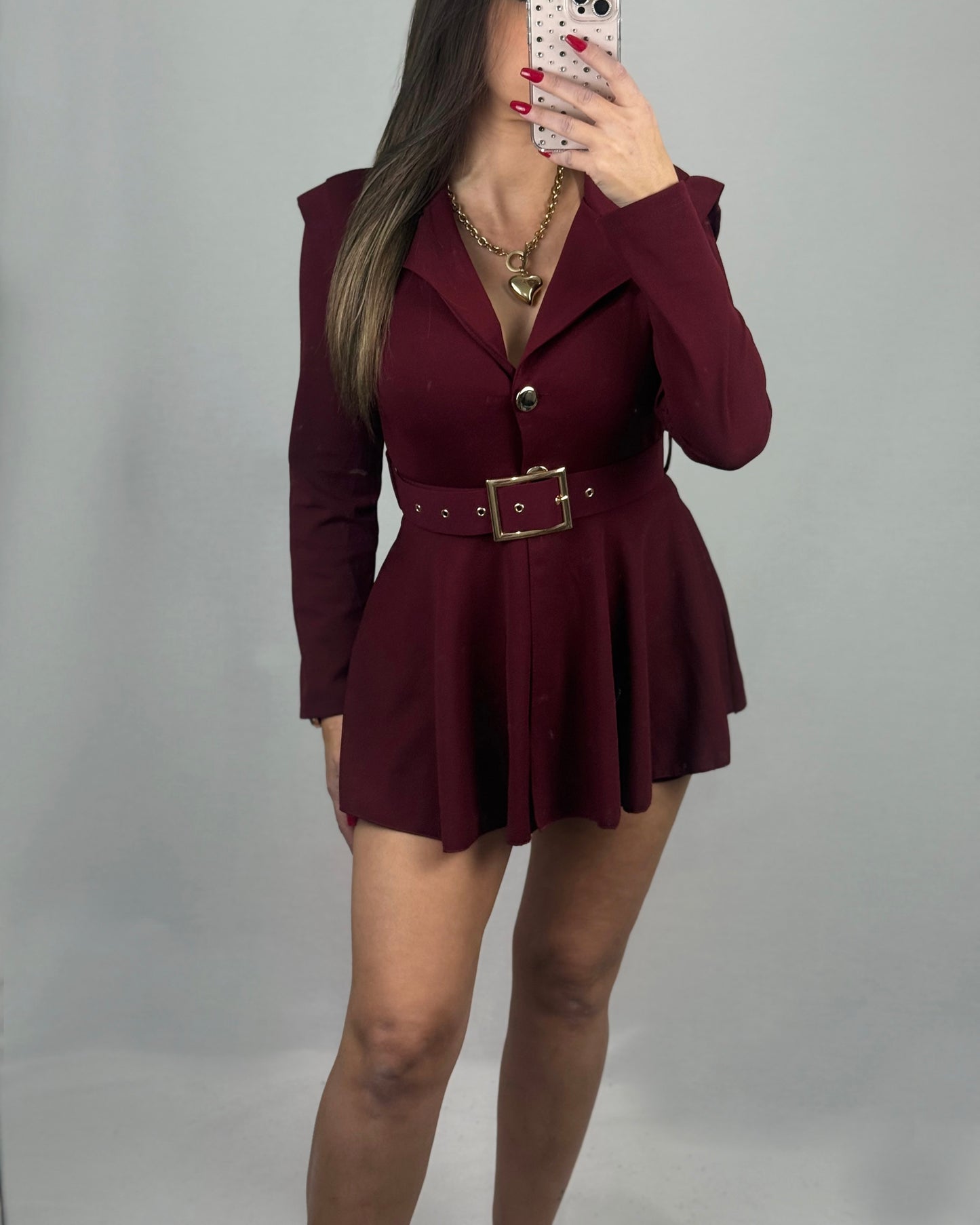 VESTIDO FALDA/PANTALÓN BURDEOS