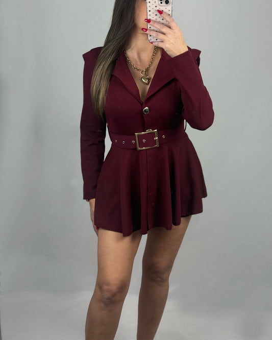 VESTIDO FALDA/PANTALÓN BURDEOS