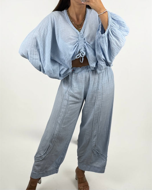 PANTALÓN LINO BLUE