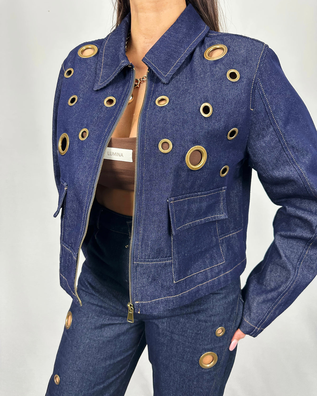 CHAQUETA DENIM HOLES