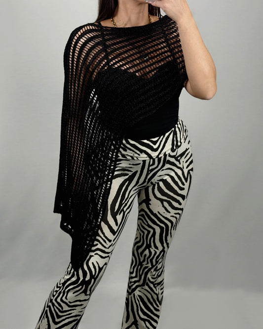 PONCHO CALAD SHINE BLACK