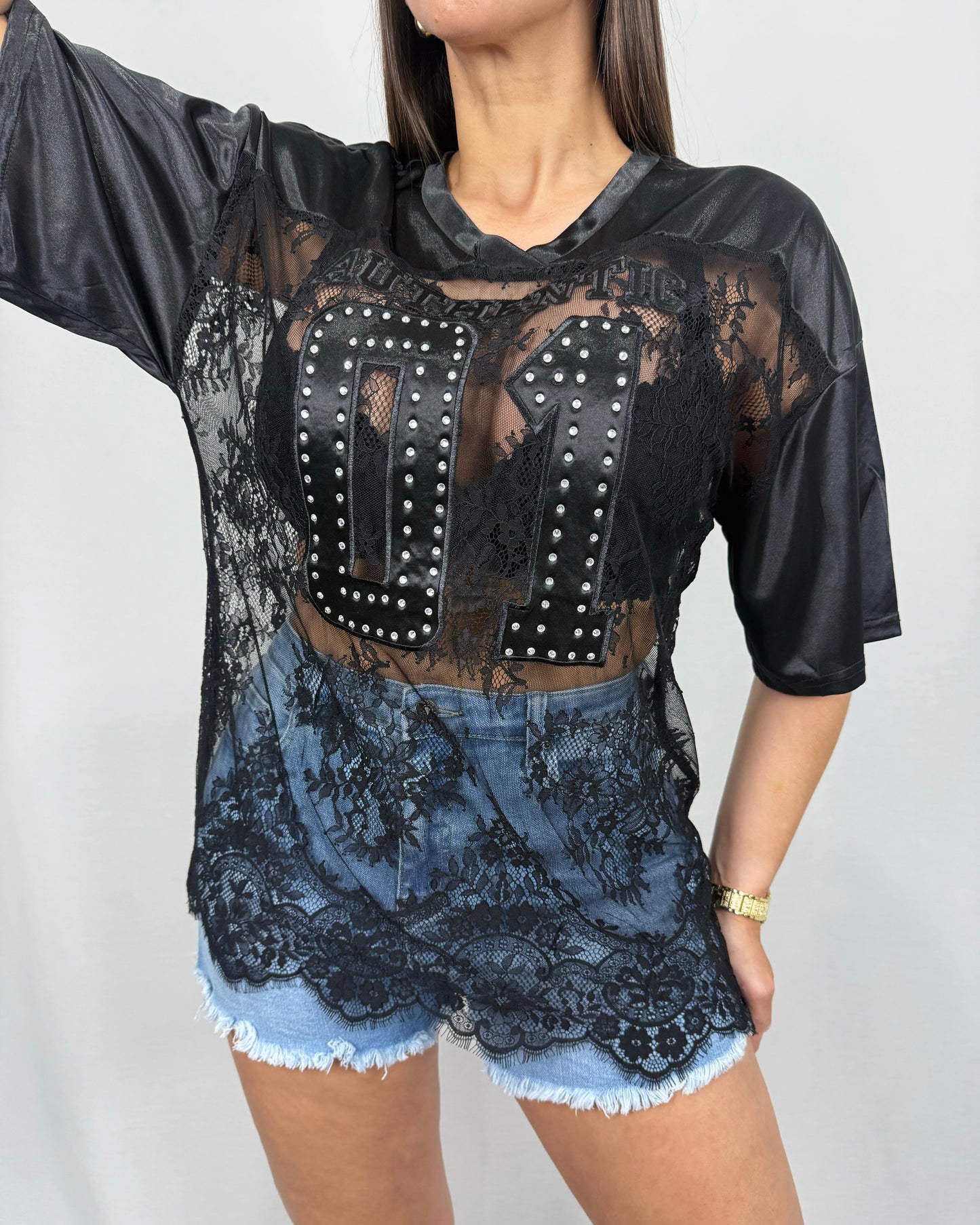 CAMISETA ENCAJE BLACK