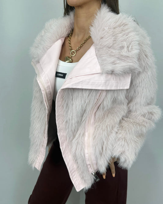 CHAQUETA PELO COMBI PINK