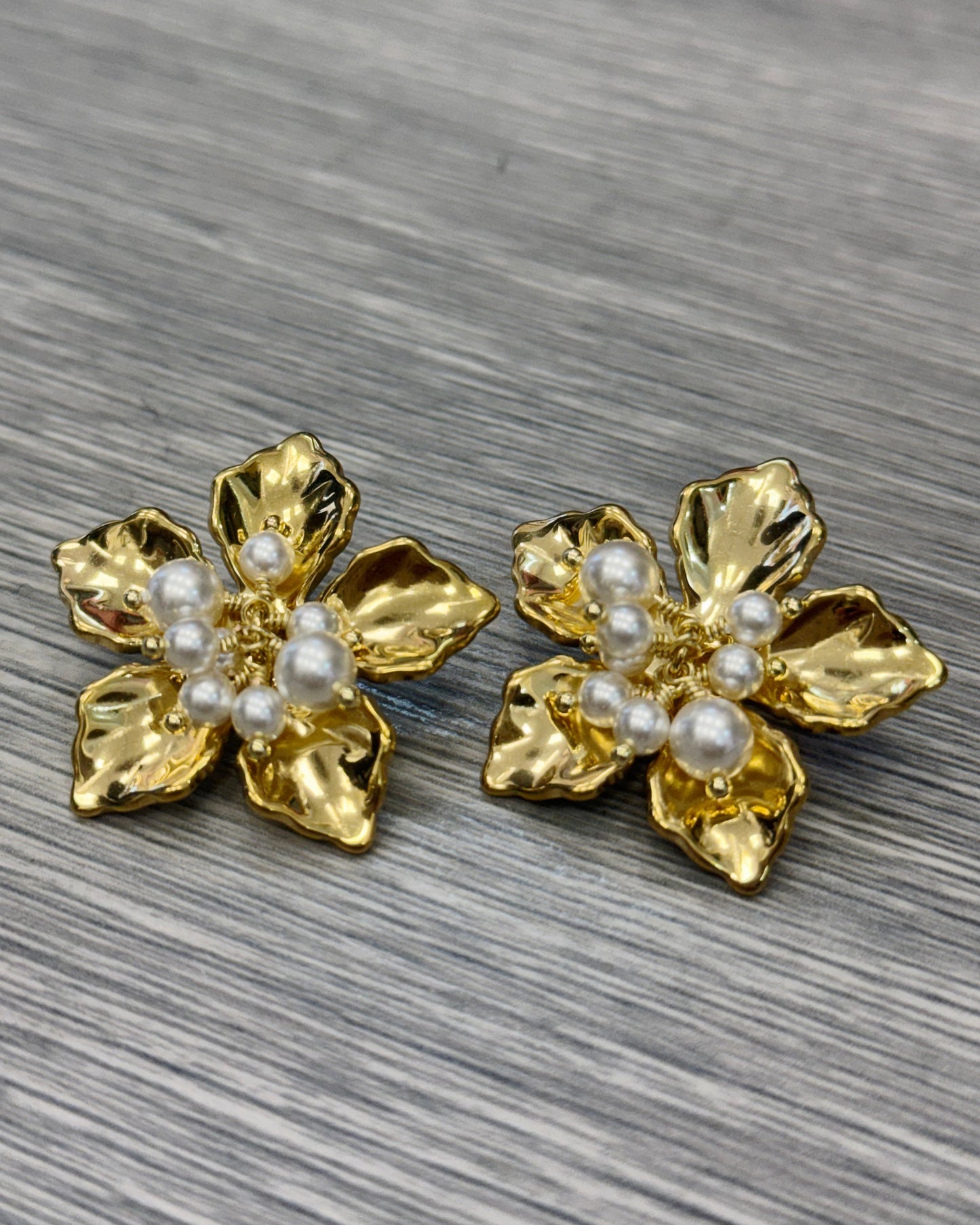 PENDIENTES FLOR PERLAS