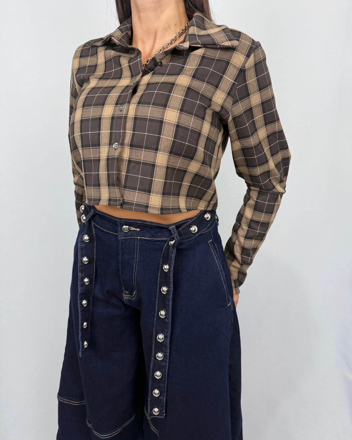 CAMISA CUADROS BROWN